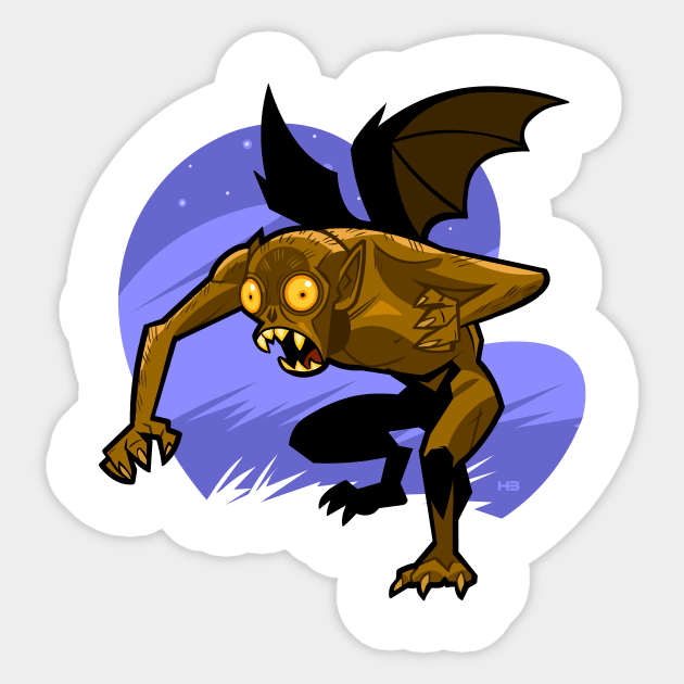 El Chupacabra Sticker by hurleysbrand